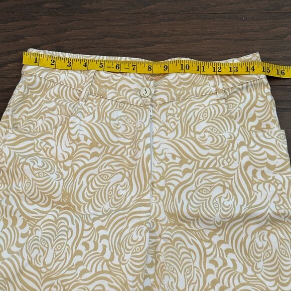 Jude Connally Tiger Print Cropped Pants - Cotton Spandex Size Medium - Picture 6 of 9